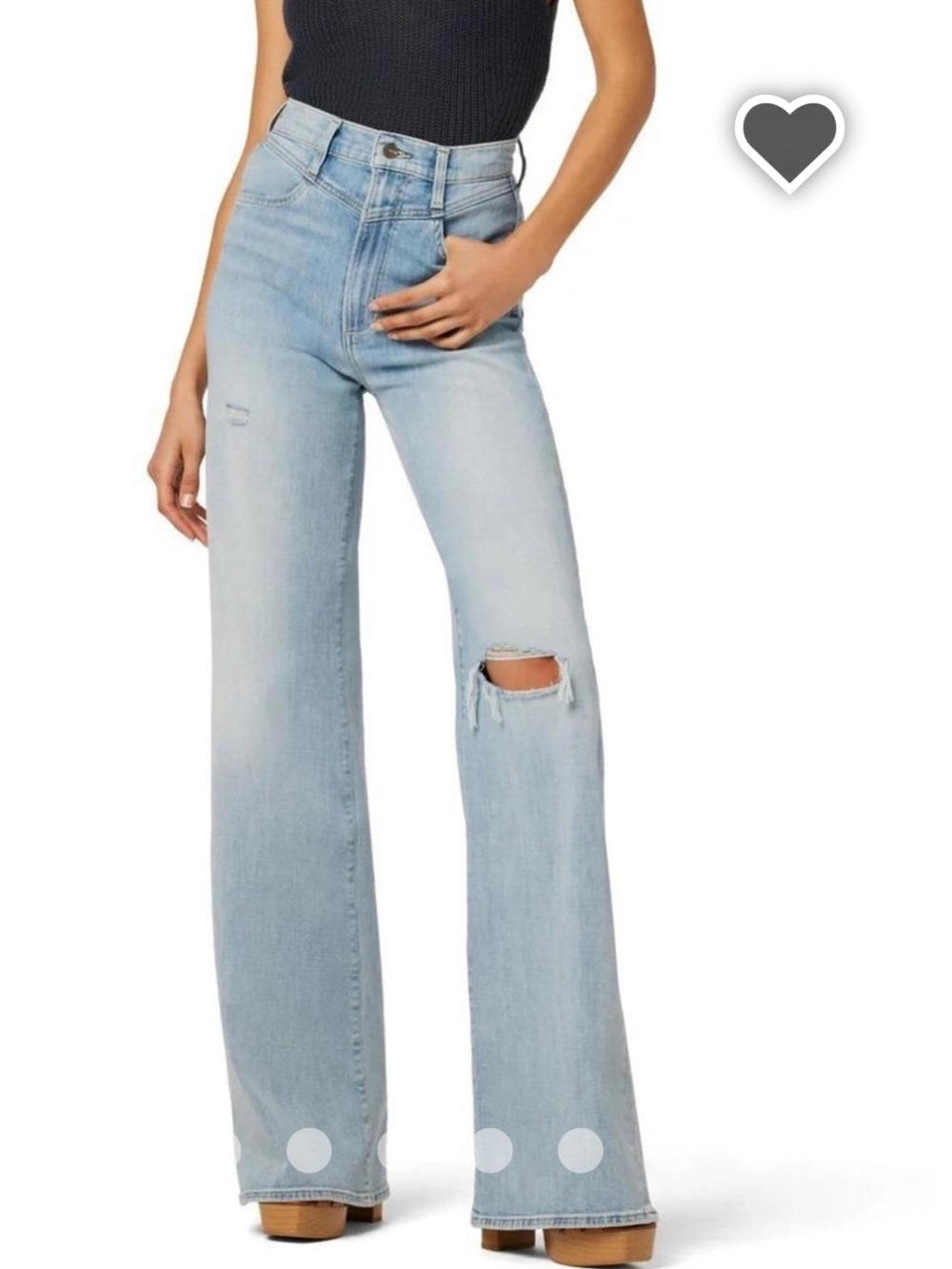 Joe's Jeans the Goldie High-Rise Wide-Leg palazzo flair Jeans-size 27